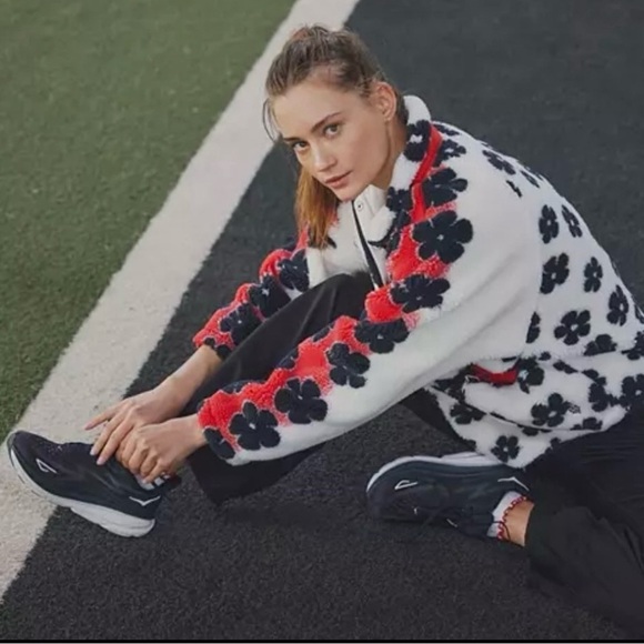 Free People Rocky Ridge Fleece Jacket-Floral Daisy Combo, M, NWT - Picture 9 of 9